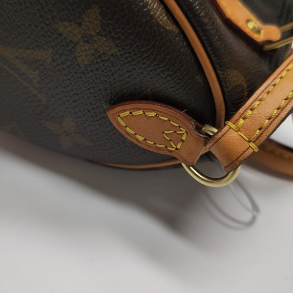 SPEEDY Nano Monogram Coated Canvas Brown