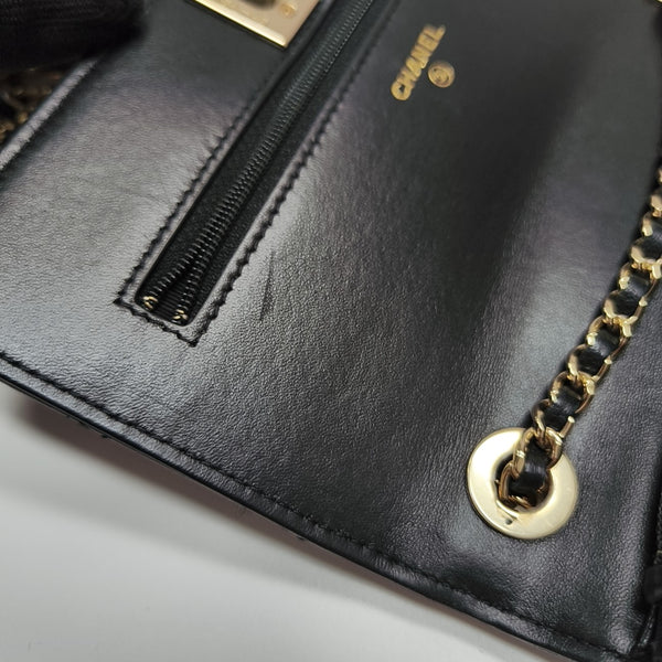 TRENDY CC WOC Quilted Lambskin Black