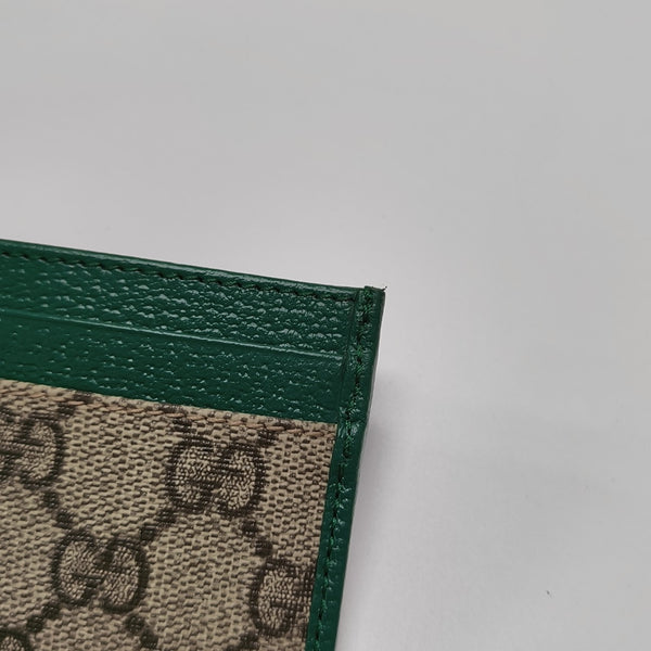 Retro Monogram Coated Canvas Green Card Holder