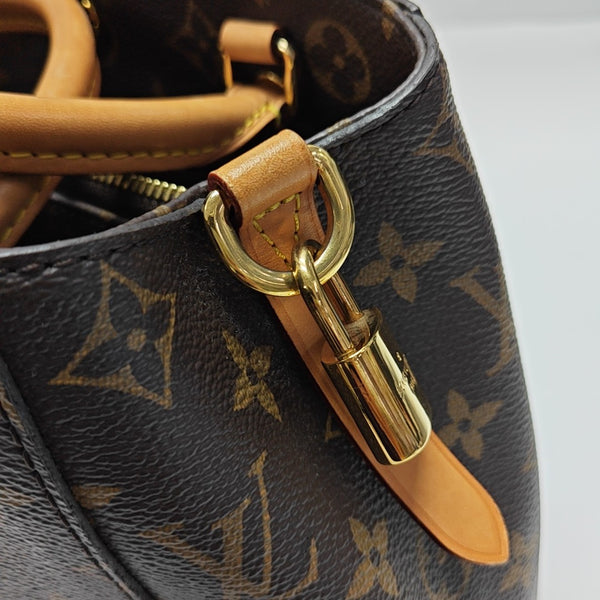 MONTAIGNE BB Monogram Coated Canvas Brown