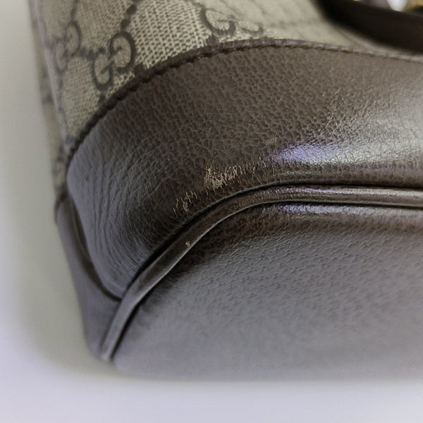 Ophidia Medium Monogram Coated Canvas Beige