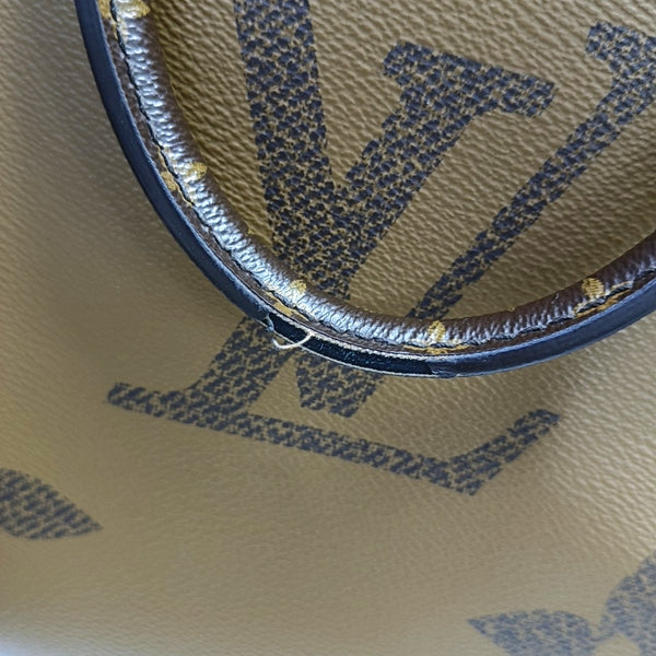 Authenticated pre-owned ONTHEGO MM Monogram Coated Canvas Brown - Tote Bag at Looply