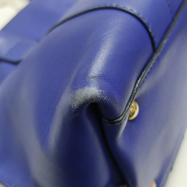 Calfskin Shoulder Bag Blue