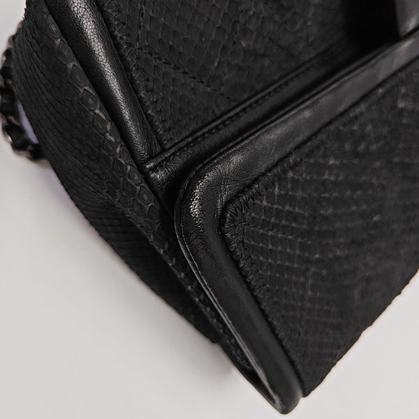 Python Shoulder Bag Black