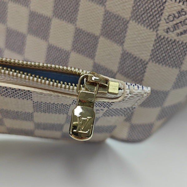 ALL IN PM Damier Azur Coated Canvas White