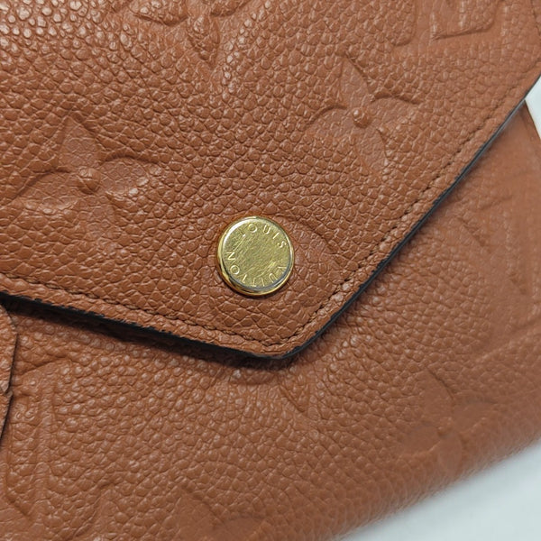 VICTORINE Monogram Calfskin Brown Card Holder