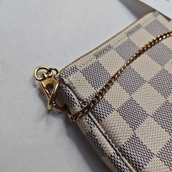 ACCESSOIRES Mini Damier Azur Coated Canvas White