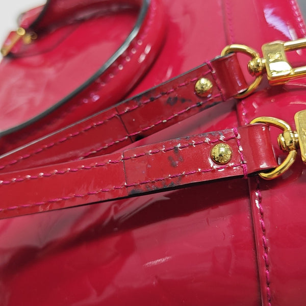 ALMA BB Monogram Patent Leather Red