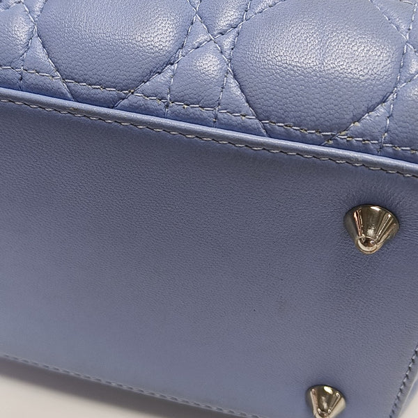 Lady Dior Medium Cannage Lambskin Blue