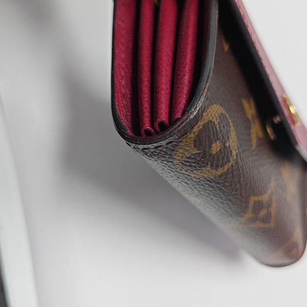 MARIE LOU Monogram Coated Canvas Brown Card Holder