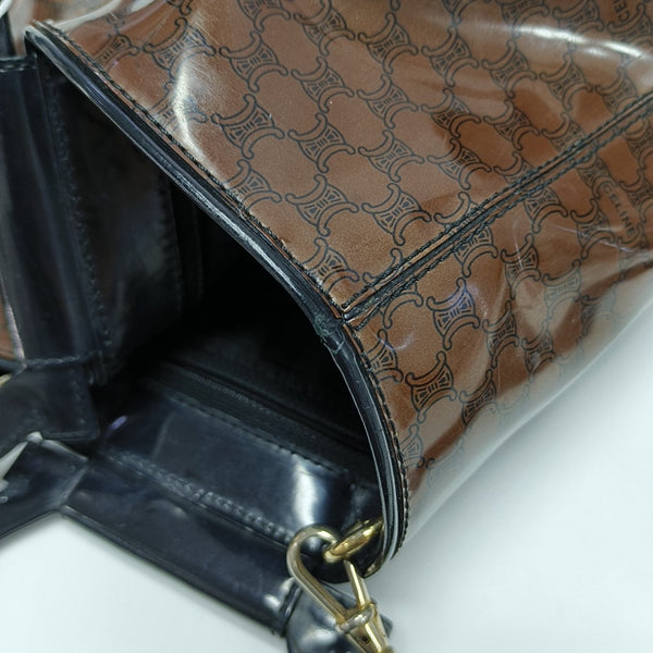 Coated Canvas Tote Bag Brown