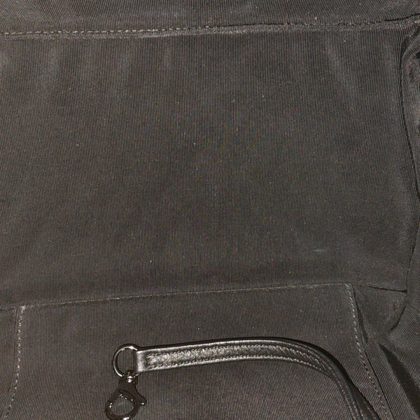 Chevron Deer Leather Shoulder Bag Black