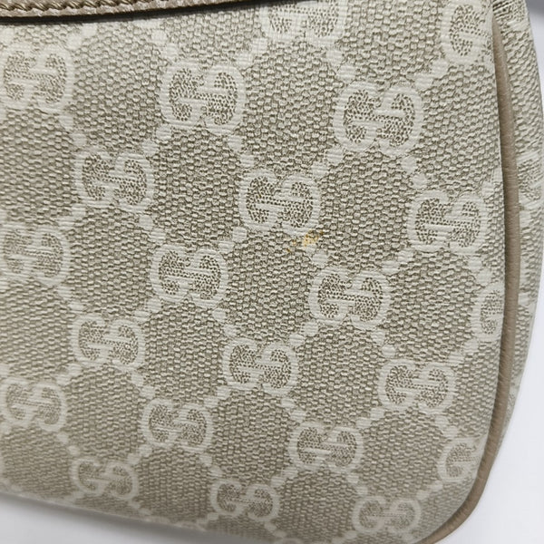 Ophidia Small Monogram Coated Canvas Beige