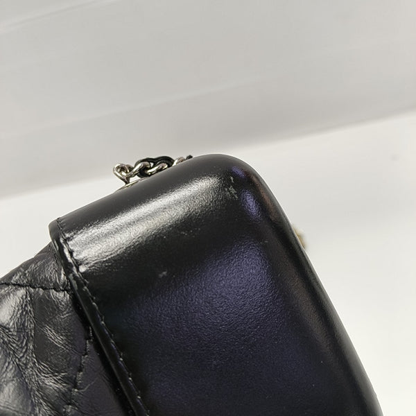 GABRIELLE Small Quilted Calfskin Black
