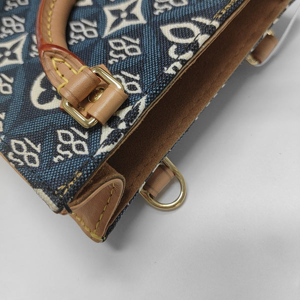 SAC PLAT Mini Monogram Denim Blue