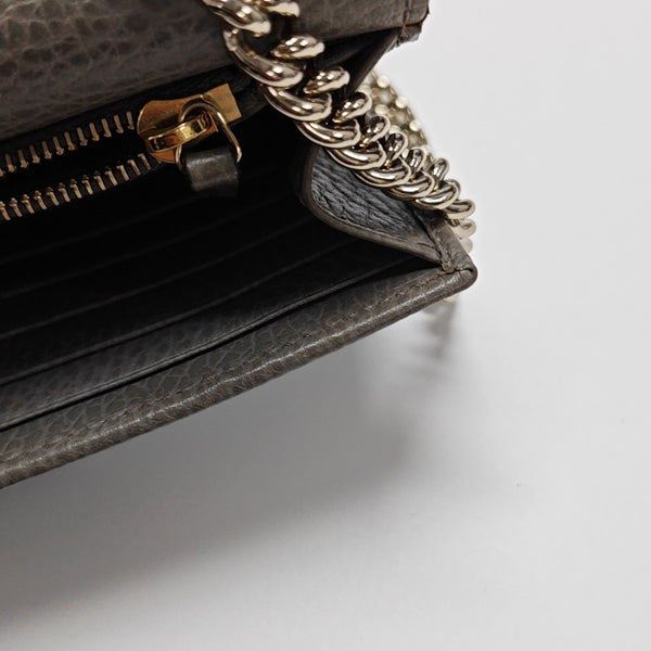 Interlocking G Small Calfskin Gray