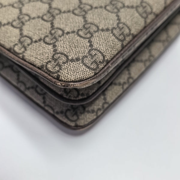 Ophidia Medium Monogram Coated Canvas Beige