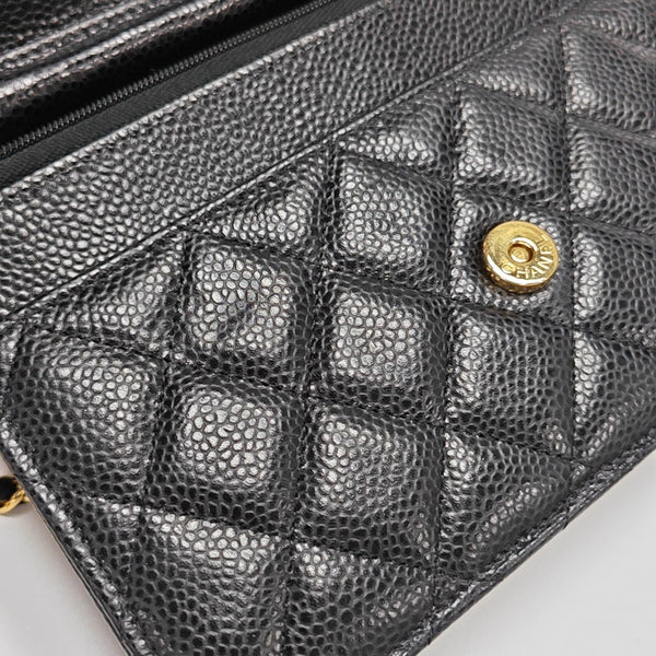 WOC Quilted Grained Calfskin Black