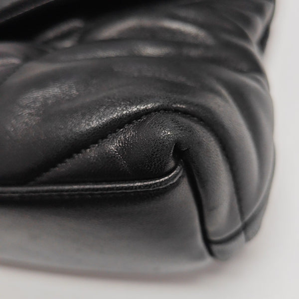 PUFFER Small Quilted Lambskin Black