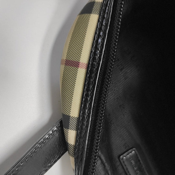 Coated Canvas Top Handle Bag Beige