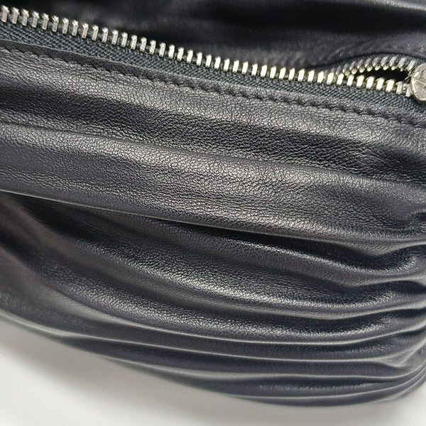 Lambskin Top Handle Bag Black