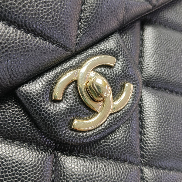 CLASSIC FLAP Mini Quilted Grained Calfskin Black