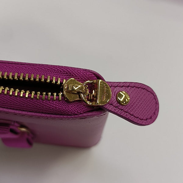 Ginny Calfskin Purple Wallet
