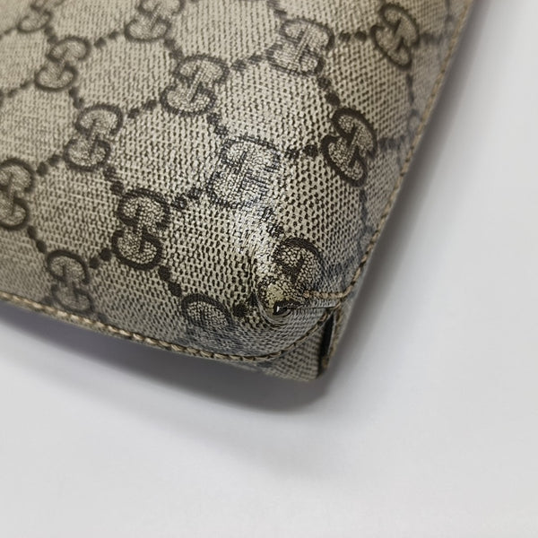 GG Supreme Monogram Coated Canvas Gray