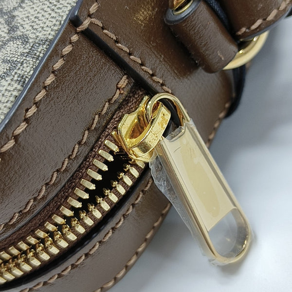 Monogram Coated Canvas Shoulder Bag Black