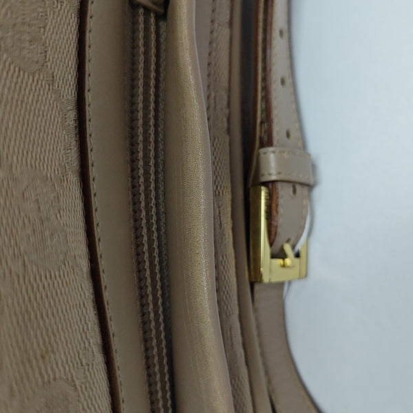 Monogram Canvas Shoulder Bag Beige