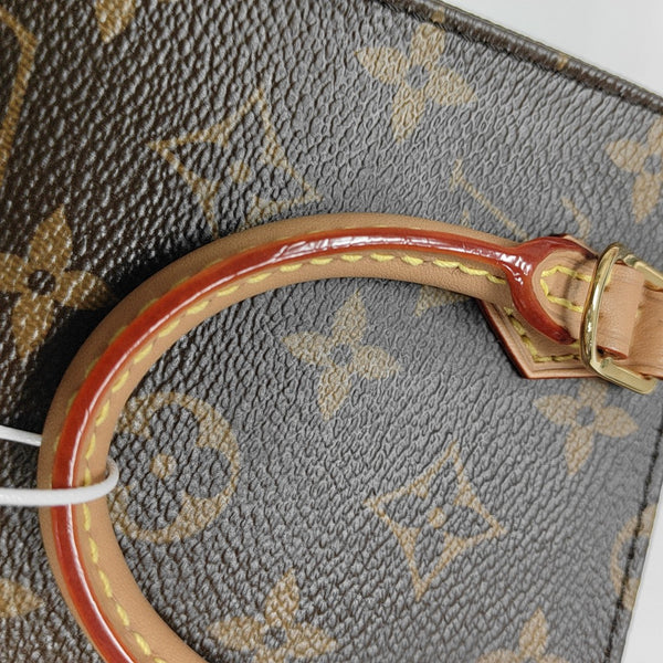 SAC PLAT Mini Monogram Coated Canvas Brown
