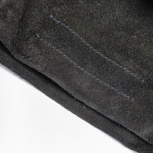 Suede Top Handle Bag Black