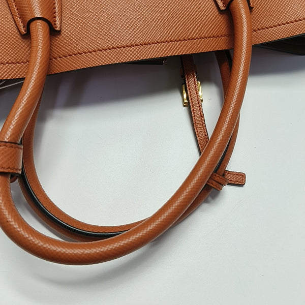 Double Medium Saffiano Calfskin Orange
