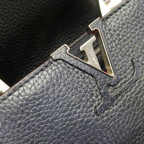 Authenticated pre-owned CAPUCINES BB Calfskin Black - Shoulder Bag at Looply