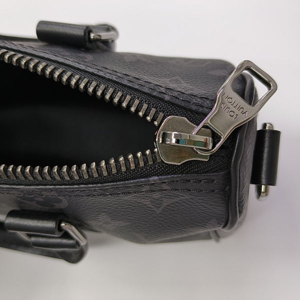 KEEPALL Mini Monogram Coated Canvas Black