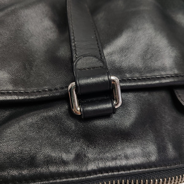 Lambskin Top Handle Bag Black