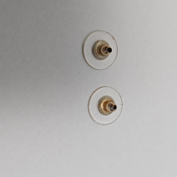 Metal White Stud Earrings