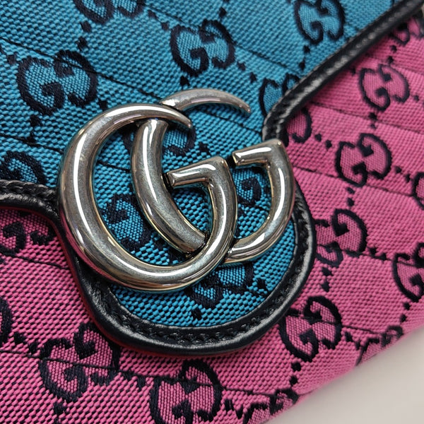 Authenticated pre-owned GG Marmont Mini Monogram Canvas Multicolor - Shoulder Bag at Looply