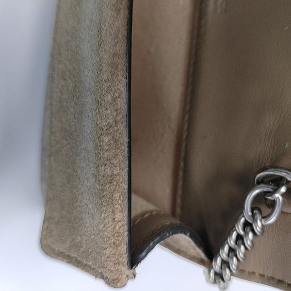 Dionysus Super Mini Monogram Coated Canvas Beige