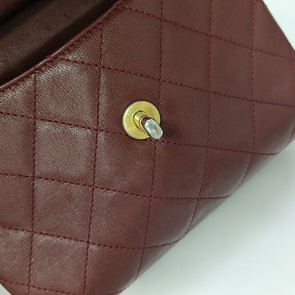 Quilted Lambskin Shoulder Bag Red
