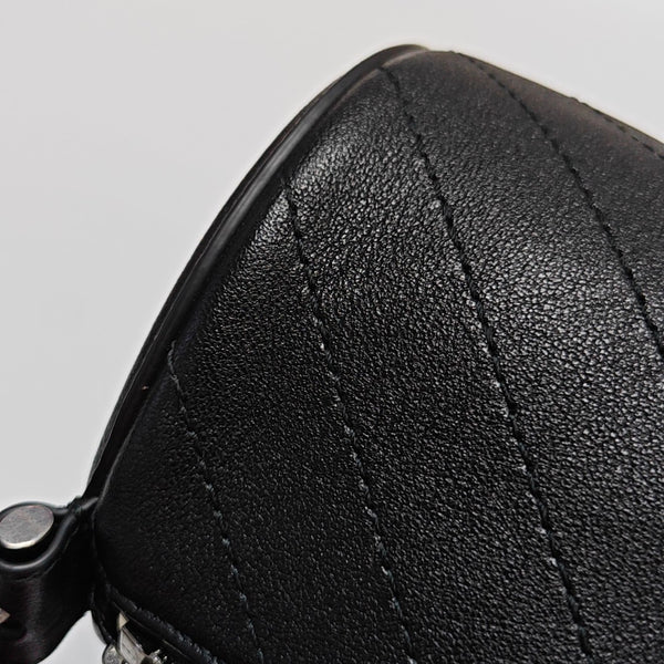 Quilted Calfskin Shoulder Bag Black