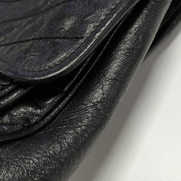 NIKI Medium Chevron Calfskin Black