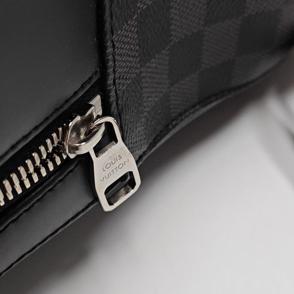 JOSH Damier Graphite Coated Canvas Gray
