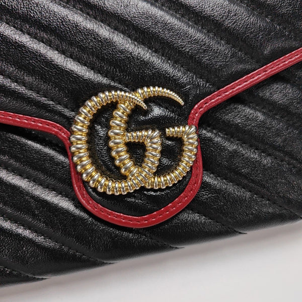 GG Marmont Mini Quilted Calfskin Black
