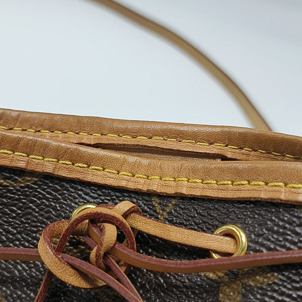 NÉONOÉ Nano Monogram Coated Canvas Brown