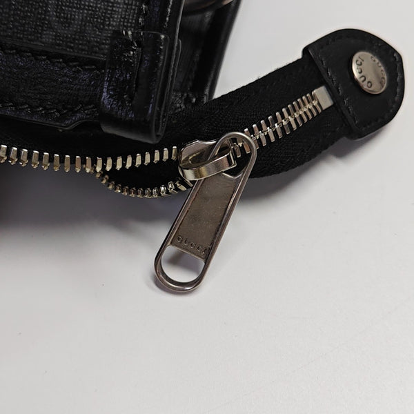Monogram Coated Canvas Crossbody Bag Black
