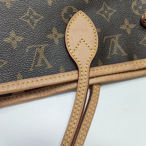 NEVERFULL MM Monogram Coated Canvas Brown