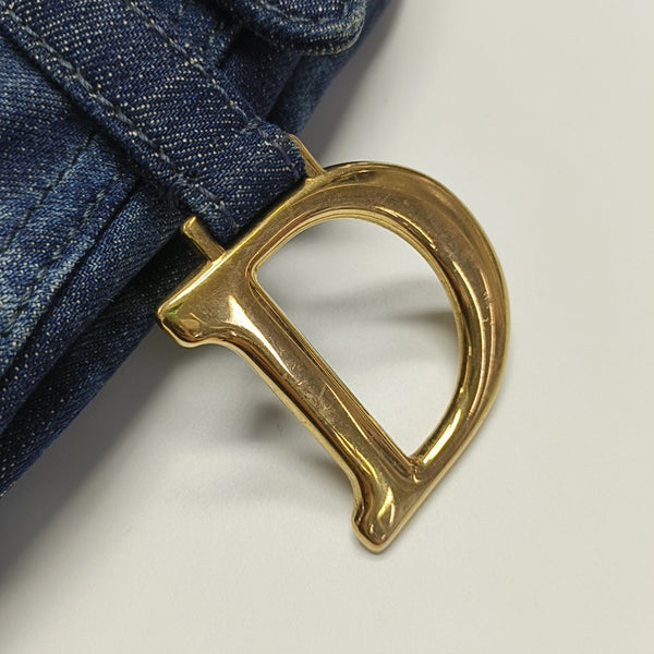 Saddle Medium Canvas Blue