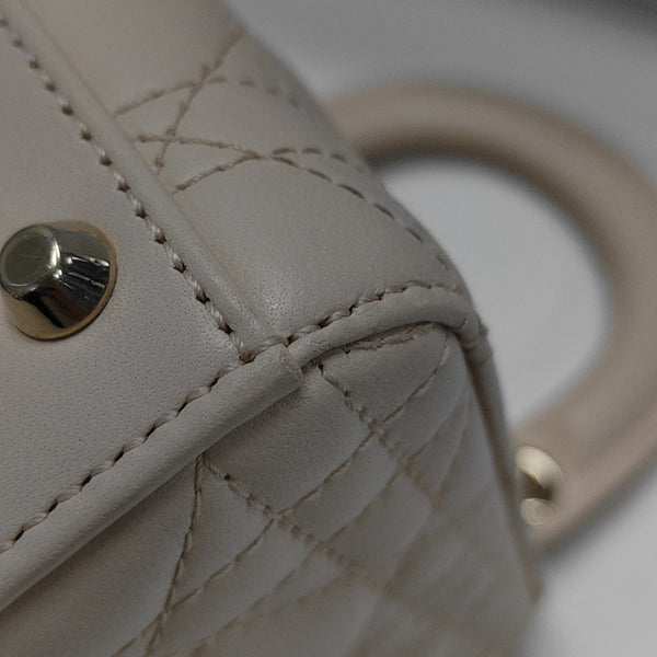 Lady Dior Mini Cannage Lambskin Pink