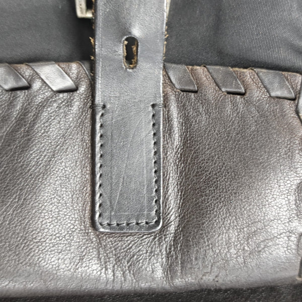 Quilted Nylon Backpack Black
